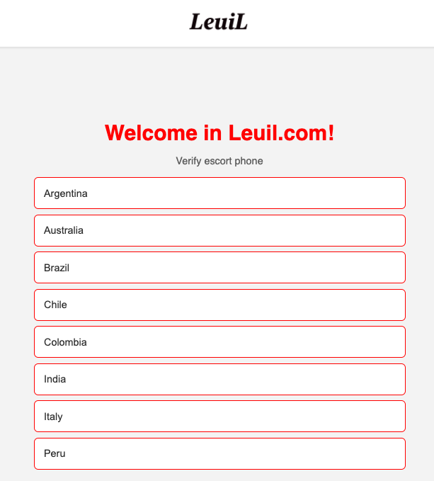 Verify escort phone in yuor country - leuil.com